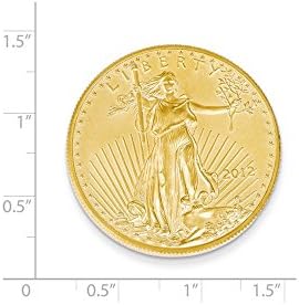 Solid 22K Yellow Gold 1Oz American Eagle Coin (1.28 x 1.28 Inches)