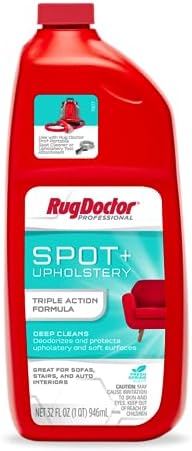 Rug Doctor Spot + Upholstery Triple Action Cleaner 32 oz | Oxy Powered Spot Cleaning Formula, Deep Cleans, Protects