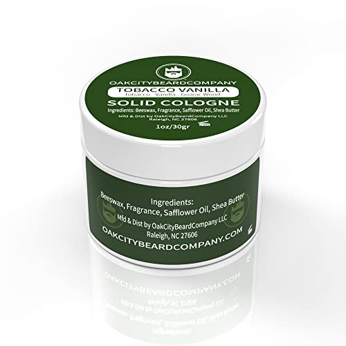 Oak City Beard Company - Tobacco Vanilla - Solid Cologne - 1 Ounce - Tobacco - Vanilla - Guaiac Wood