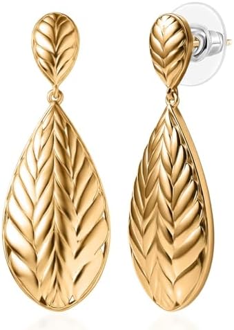 Shop LC Fancy Earrings in 18K Yellow Gold Plated Bronze