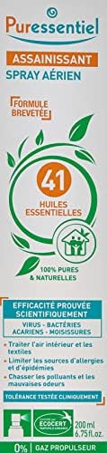 "Puressentiel Purifying Air Freshener Spray - Room Spray with 41 Essential Oils - Eliminate Odors without Synthetic Chemicals - Multi-Use - 6.75 oz"