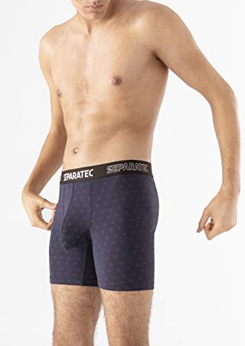 Separatec Men's Dual Pouch Underwear Comfort Soft Premium Cotton Modal Blend Boxer Briefs 3 Pack
