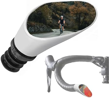Drop Bar Bike Mirrors - Pair of Road Bike Mirrors for Drop Handlebars - Bar End Bicycle Mirrors Set, Swiss-Made (Black, Pair)