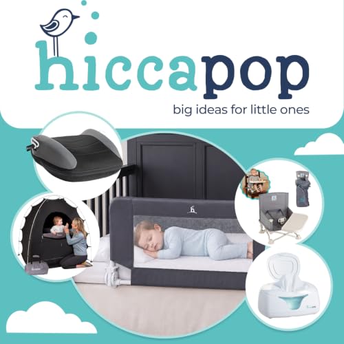 Hiccapop Convertible Crib Bed Rail for Toddlers, Crib Rail Guard, White