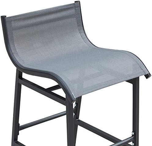 Outsunny 3 Piece Bar Height Outdoor Bistro Set for 2, Round, Tan | Patio Pub Table, 2 Chairs, Comfortable Design, Strong Build