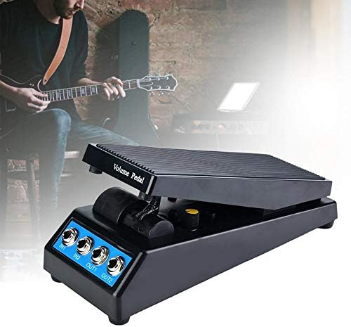 Guitar Volume Pedal DF1511A Guitar Stereo Volume Pedal DJ with Amplitude Adjustment Knob Volume Control Dual Input and Output