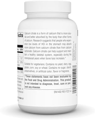 SOURCE NATURALS Calcium Citrate 1,000 mg of Calcium per Serving, 90 Count