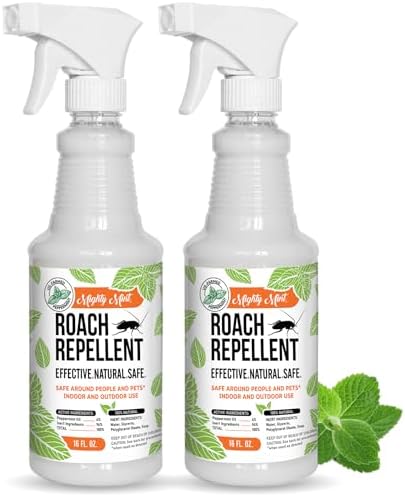 Mighty Mint Peppermint Oil Roach Repellent Spray, 16 oz | Natural Cockroach Killer, Indoor and Outdoor Use, Plant-Based Insect and Pest Control