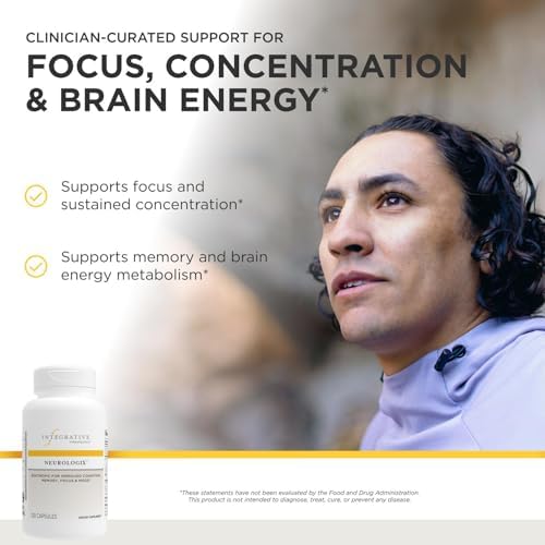Integrative Therapeutics Neurologix - with Saffron and CDP-Choline - Nootropic Supplement for Brain Health*- Focus* - Memory Support* - Vegan