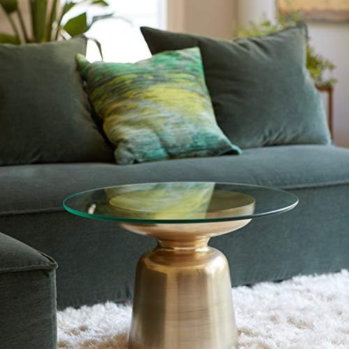 The Better Bevel 12 inch Round Glass Table Top - Clear Tempered Glass Surface Protector - Safe Pencil Polished Edge - Coffee, Dining and End Table