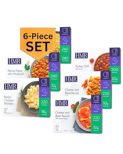 HMR Variety Entrée Meals Pack, 5 Ready-to-Eat Favorites | Entrée Variety Pack – Assorted Ready Meals – Microwave-Friendly – 5 Meals – Shelf Stable