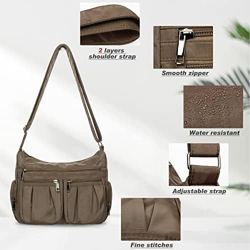 VOLGANIK ROCK Crossbody Purses for Women Shoulder Handbags Lightweight Waterproof Nylon Travel Bag Ladies Pocketbooks
