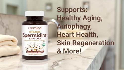 Organic Spermidine Capsules | Organic Wheat Germ Extract | Promotes Cell Renewal, Better Aging | Thiamine, Zinc