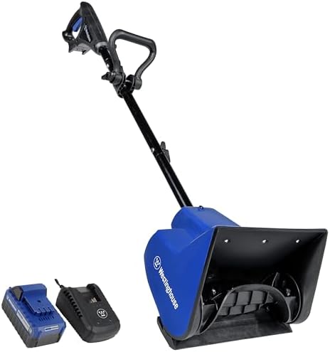 Westinghouse WSnow11S 24V Cordless Snow Shovel 11 Inch Kit, 24V 4Ah Battery, Fast Charger, Electric Snow Shovel with 20ft Throwing Distance, Plows 75lbs/min, Compatible with Snow Joe Batteries