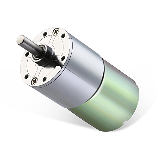 DC 12V 200RPM Gear Motor High Torque Electric Micro Speed Reduction Geared Motor Centric Output Shaft 37mm Diameter Gearbox
