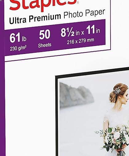 Staples Photo Supreme Paper, 8 1/2" x 11", Double Sided Matte, 50/Pack, For Office, School & Home