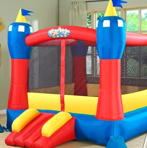 Magic Castle - Inflatable Bounce House with Blower - Premium Quality - Indoor/Outdoor - Portable - Sets Up in Seconds