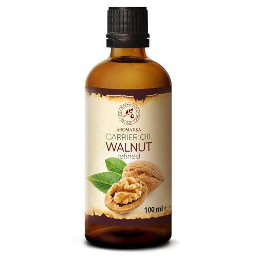 AROMATIKA Walnut Oil 1.7 Fl Oz (50ml) - Juglans Regia Seed Oil - USA - 100% Pure & Natural - Intensive for Face Care - Body - Hair - Skin - Nails - Hands - Good w/Essential Oil