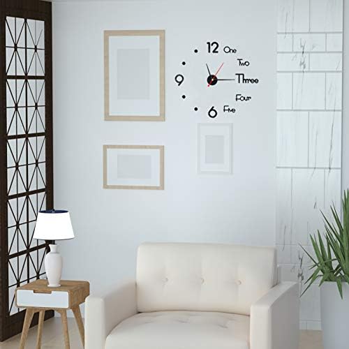 10-20 Inch DIY Wall Clock 3D Frameless Silent Non Ticking