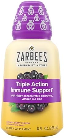 Zarbee's Kids Elderberry Immune Support Gummies, 60 ct | For Kids Ages 12+ Years, Real Elderberry, Vitamins A, C, D3, E & Zinc, No Artificial Sweeteners or HFCS