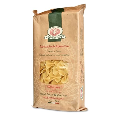 Rustichella d'Abruzzo Farfalloni - Large Bow-Tie Pasta, 500g, Soft Ridges for Better Sauce Adherence, Ideal for Pasta Salads & Classic Sauces