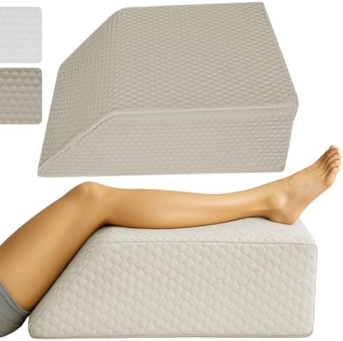 Xtra-Comfort Leg Elevation Pillow for Sleeping, Swelling, Post Surgery - Memory Foam Bed Wedge Pillow- Support Cushion for Pregnancy, Leg