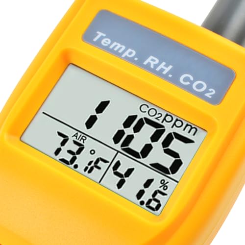 Portable CO2 Meter Handheld CO2 Detector Monitor 0~9999ppm, Carbon Dioxide Meter with Alarm Function