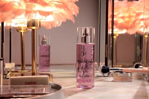 Bebe Sheer Eau de Parfum Spray for Woman - Long Lasting Amber Floral Womens Fragrance - Notes of Citrus Cocktail, Pink Peony and Sandalwood Perfume for Women - 3.4 oz