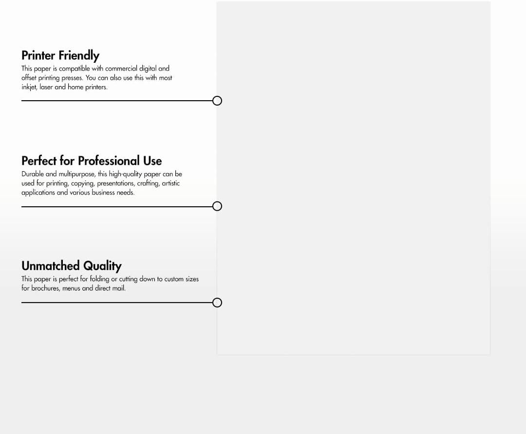 LUXPaper 8.5" x 11" Paper | Letter Size | White | 80lb. Text | 100% Recycled | 50 Qty