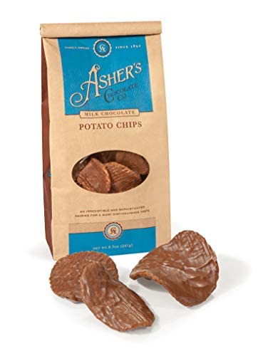 Asher's Chocolate Company, Delicious Chocolate Covered Potato Chips, Made from the Finest Kosher Chocolate, Family Owned Since 1892 (8.5oz