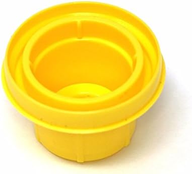 10 Pack Replacement YELLOW SPOUT CAPS Top Hat Style fits # 900302 900092 BLITZ Gas Can Spout Cap fits self venting gas can Aftermarket (SPOUTS NOT