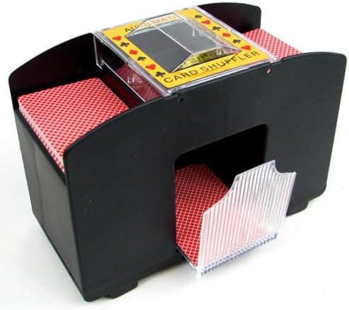 Automatic Card Shuffler – Battery-Operated 4-Deck Playing Card Dispenser – For Game Night and Casino Game Accessories by Trademark Poker