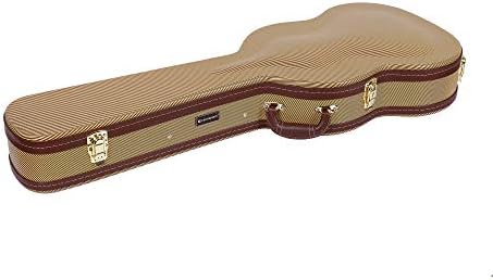Crossrock SG Guitar Case, Multi-layer Wood Case, Arch-top Style, Vinyl Tweed