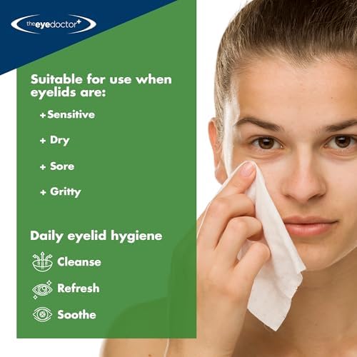 The Eye Doctor Tea Tree Oil Eyelid Wipes - 40 x Single Use Eye Cleaning Wipes for Daily Lid Care - Individual Preservative Free Sensitive Eye