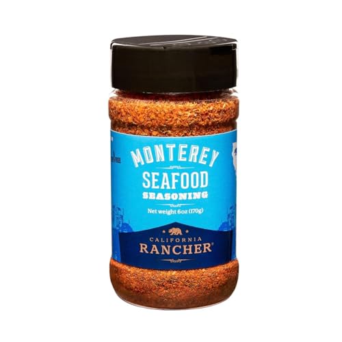 California Rancher Seafood Seasoning, 6oz | Lemon Dill Pepper Salt Blend, Coarse Texture, Gluten-Free, MSG-Free | For Salmon, Shrimp, Fish