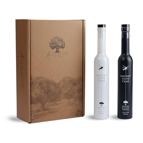 ANCIENT OLIVE TREES - Extra Virgin California Olive Oil | Pressed from Arbosana & Arbequina Olives | Hydroxytyrosol & Polyphenol Rich Olive Oil | EVOO Great for Dipping & Cooking | 12.6 FL. OZ. | 1 CT
