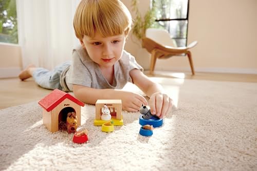 Hape Family Pets Wooden Dollhouse Animal Set