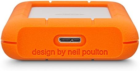 LaCie Rugged USB-C, 4TB, Portable External Hard Drive, Drop, Shock, Dust, Rain Resistant, for Mac & PC (STFR4000800) | Drop, Shock, Dust