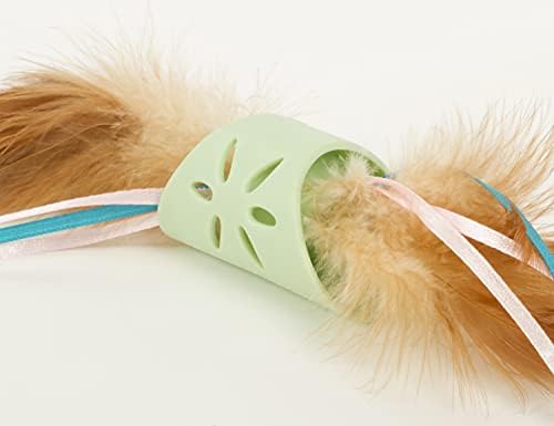 SmartyKat Flutter Balls Catnip Plush and Feather Cat Toys, Erratic Motion for Batting & Pouncing Fun for Cats & Kittens, Set of 2