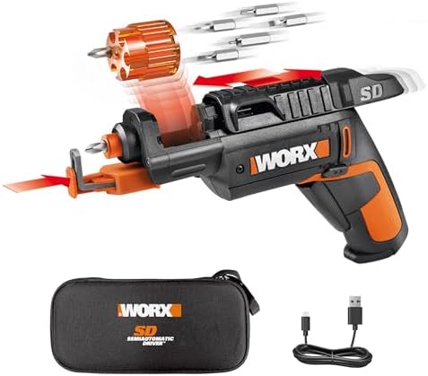 WORX Cordless Screwdriver, 4V 6-Bit Cartridge with Screw Holder, WX255L