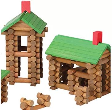 Tumble Tree Timbers Wood Building Set – 450 Pieces. Build Log Cabins. Educational STEM Toy