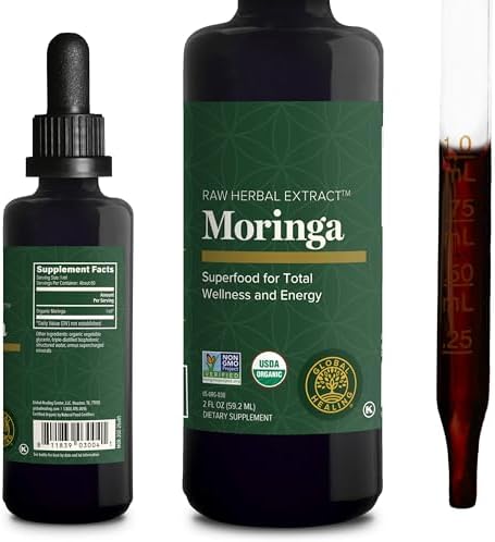 Moringa Oleifera Liquid Extract Drops, Organic, Vegan, Max Absorption