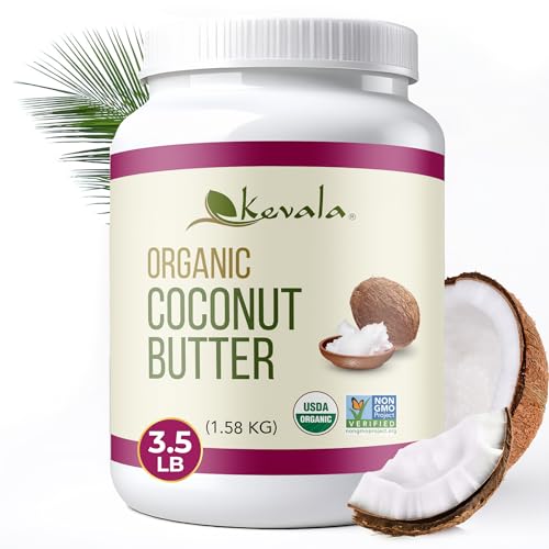 Kevala Organic Coconut Butter - 2 lb, Natural Plant Based Sandwich Spread | Coconut Cream for Cooking and Baking, Addition to Keto Snacks and Breakfast Ingredient, Dairy Free Organic Butter Spread