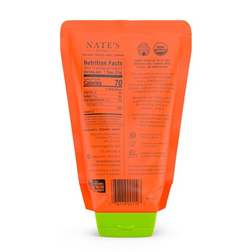Nate's Organic Honey - 32oz. Squeeze Bottle