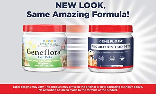 Geneflora Digestive Enzymes Prebiotics & Pet Probiotics 125 Grams, 2 Pack | Dog Probiotics for Digestive Support