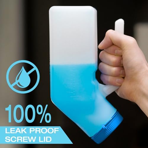 Urinals for Men Spill Proof with Glow-in-The-Dark Lid: 32oz Pee Bottle