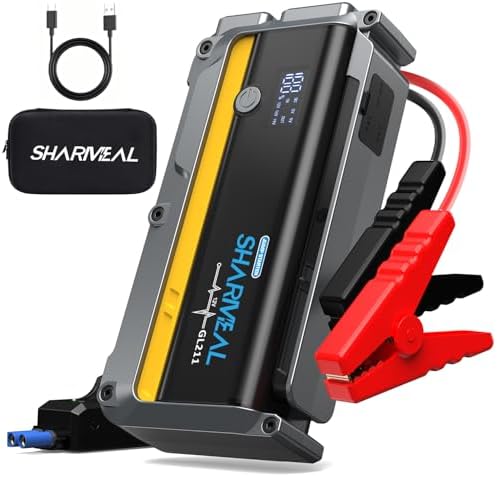 Sharmeal Jump Starter, 7000A Battery Jumper Starter Portable (All GasAll Gas/12.0L Diesel)