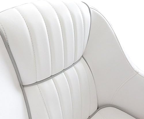 Leader Accessories Pontoon Captains Bucket Seat Boat Seat Boat Chair | Boat Chair with Armrest Ergonomic Design Compression Foam Padding Injection Molded Plastic Frame