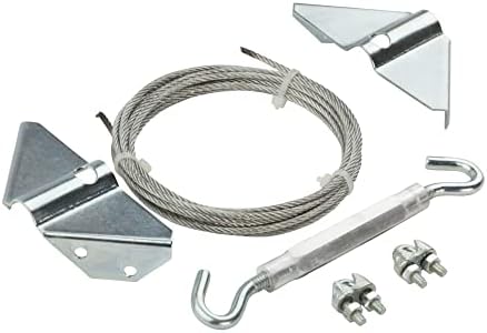 National Hardware Anti-Sag Gate Kit, Heavy-Gauge Steel, Zinc Plated | Corrects and Prevents Gate Sag Up to 7.5 ft Diagonal, Cable, Turnbuckle