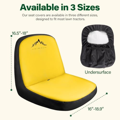 Himal Riding Lawn Mower Seat Cover, Durable 600D Polyester Oxford Durable Tractor Seat Cover,Large